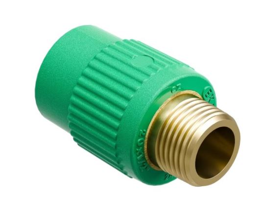RACCORDO DIRITTO IN PPR FILETTATO MASCHIO SERIE TIGRIS GREEN 40X1"1/4