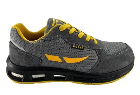 SCARPA ANTINFORTUNISTICA BASSA GRIGIA IN PELLE SCAMOSCIATA E TESSUTO IN RETE NORMA S1 MODELLO MONKEY TG40