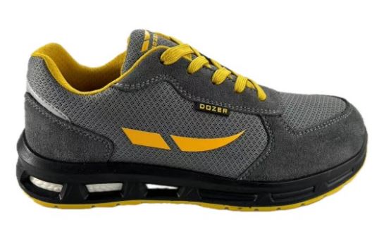 SCARPA ANTINFORTUNISTICA BASSA GRIGIA IN PELLE SCAMOSCIATA E TESSUTO IN RETE NORMA S1 MODELLO MONKEY N°43