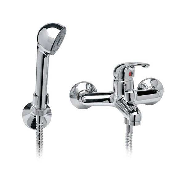 MISCELATORE MONOCOMANDO ESTERNO PER VASCA CON DOCCIA DUPLEX E FLESSIBILE 150 cm
