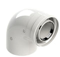 CURVA 90° COASSIALE M-F Ø60/100 PER CALDAIE CONDENSAZIONE