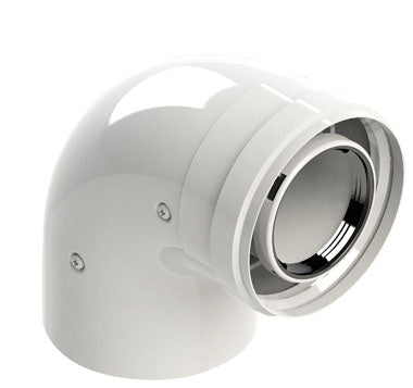 CURVA 90° COASSIALE M-F Ø60/100 PER CALDAIE CONDENSAZIONE