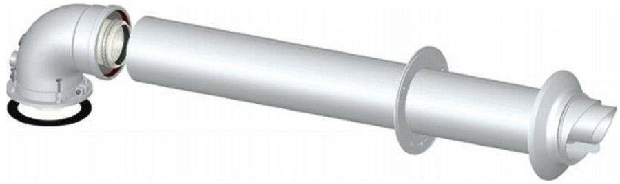 KIT COASSIALE ORIZZONTALE MASCHIO-FEMMINA Ø 60-100 mm PER CALDAIE A CONDENSAZIONE