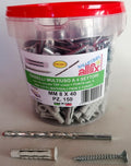 TASSELLI MULTIUSO A 4 SETTORI 8×40 mm CON VITE TSP CROCE + PUNTA 8 mm 150 PZ