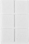 CONFEZIONE 6 FELTRINI AUTOADESIVI QUADRATI 30×30 mm BIANCHI
