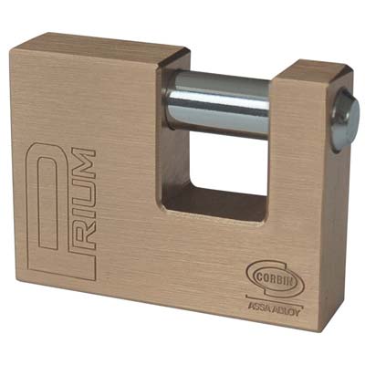 LUCCHETTO RETTANGOLARE CORBIN OTTONE CHIAVI 2 MM 70