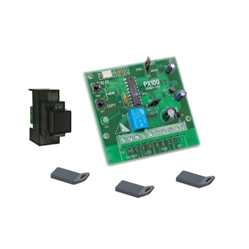 KIT HILTRON CON SCHEDA PX100, RICEVITORE PXN200 E CHIAVI PXKEY103