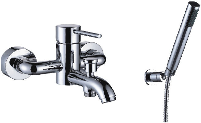 MISCELATORE MONOCOMANDO ESTERNO PER VASCA CON DOCCIA DUPLEX E FLESSIBILE 150 cm