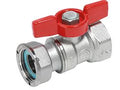 VALVOLA A SFERA DIRITTA PER CONTATORI F/F 1/2" ROSSA