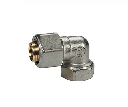 RACCORDO CURVO 90° FILETTATO FEMMINA, PER TUBI IN PLASTICA O MULTISTRATO 1/2"X20
