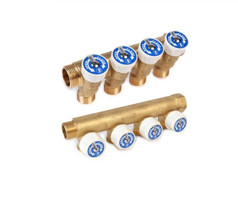 COLLETTORE PER IMPIANTI SANITARI 3/4"M/FX16 2 USCITE CON DETENTORE