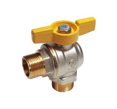 VALVOLA A SFERA A SQUADRA, MASCHIO-MASCHIO, PASSAGGIO TOTALE, USO GAS 1/2"