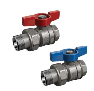 VALVOLA A SFERA DIRITTA, FEMMINA-MASCHIO, PASSAGGIO TOTALE 3/4" MF