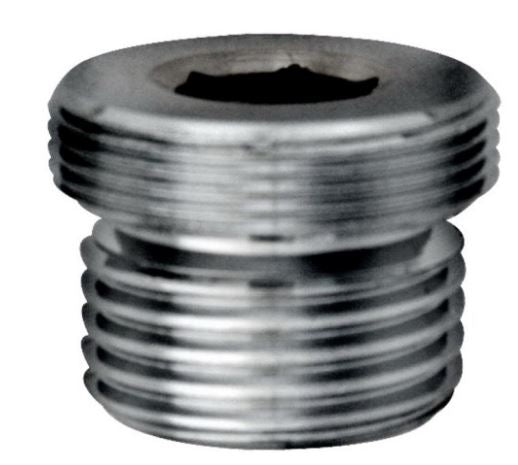 RACCORDO MASCHIO MASCHIO IN OTTONE CROMATO M.24X1 - M.1/2"