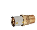 RACCORDO DIRITTO FILETTATO MASCHIO, A PRESSARE MULTIPINZA, SERIE MULTIGAS 1/2" X (20 x 2)