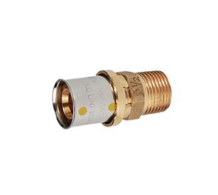 RACCORDO DIRITTO FILETTATO MASCHIO, A PRESSARE MULTIPINZA, SERIE MULTIGAS 3/4" X (26 x 3)