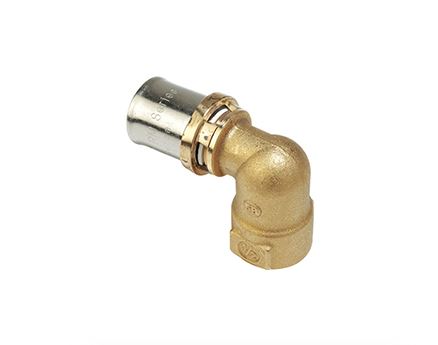 RACCORDO CURVO 90° FILETTATO FEMMINA A PRESSARE MULTIPINZA 1/2"X20