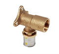 RACCORDO CURVO 90° FILETTATO FEMMINA, CON SUPPORTO DA PARETE, A PRESSARE MULTIPINZA, SERIE MULTIGAS 1/2" X (16 x 2)