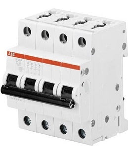 INTERRUTTORE MAGNETOTERMICO ABB S204 4P 16A 6KA TIPO C 4 MODULI S529211