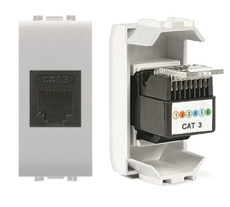 PRESA TELEFONICA RJ11-RJ12 AUTOCRIMPANTE ELETTROCANALE SERIE EASY