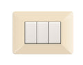 PLACCA COPRINTERRUTTORE 3 MODULI AVORIO EASY