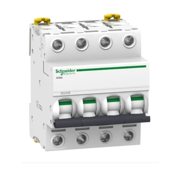 INTERRUTTORE MAGNETOTERMICO SCHNEIDER 4P 40A 4,5KA C 4 MODULI A9F64440