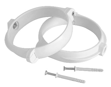 2 STAFFE FERMATUBO Ø100 mm CON VITI 5x45 E TASSELLI IN NYLON
