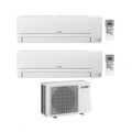 Mitsubishi Climatizzatore Dual Split Linea Smart MSZ-HR 9+12 con MXZ-2HA50VF con Inverter R-32 Wi-Fi Opt. Classe A++