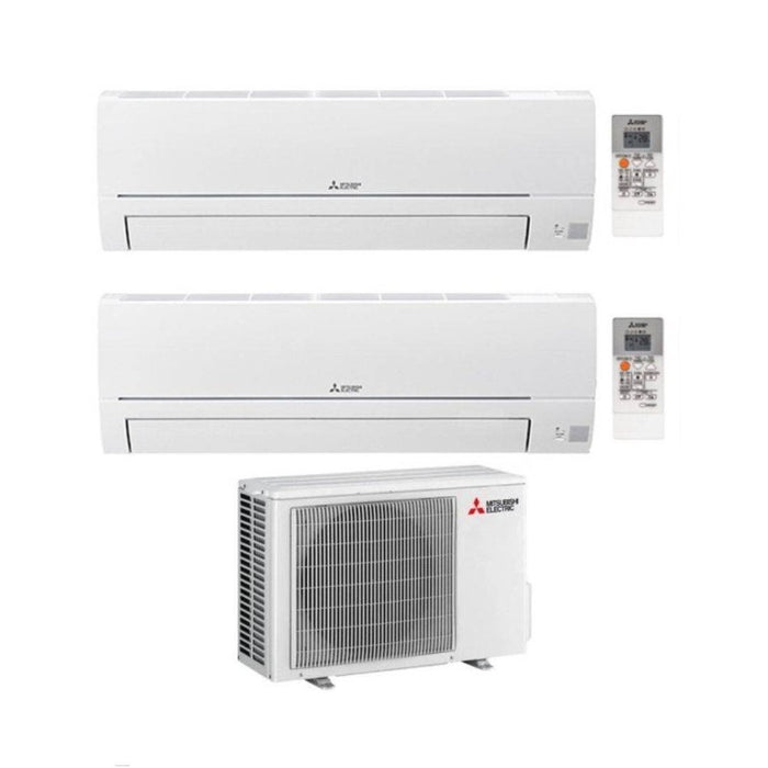 Mitsubishi Climatizzatore Dual Split Linea Smart MSZ-HR 9+12 con MXZ-2HA50VF con Inverter R-32 Wi-Fi Opt. Classe A++