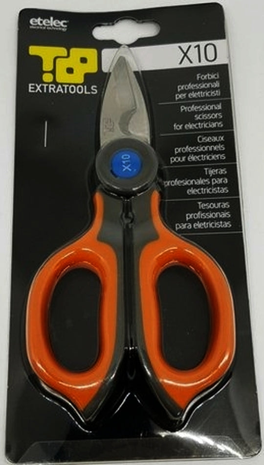 FORBICI PROFESSIONALI PER ELETTRICISTA X10 16x8x2 cm