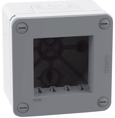 SCATOLA IP40 2 MODULI GRIGIO
