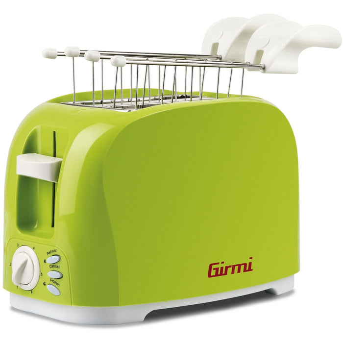 TOSTAPANE GIRMI TP11 VERDE 800W CON TIMER E 6 LIVELLI DI COTTURA