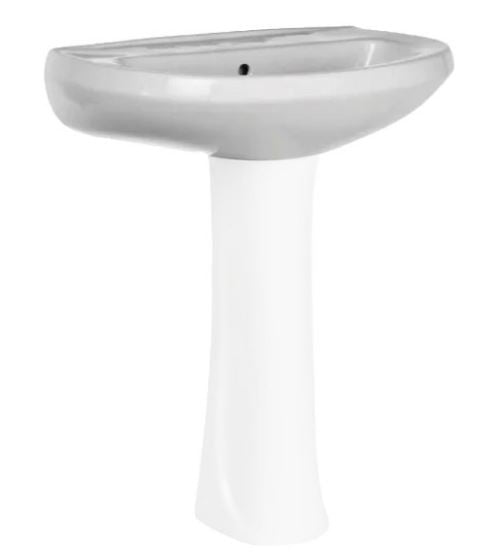 LAVABO IN CERAMICA BIANCA SERIE TRIS CM 50