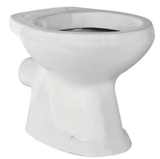 VASO WC A TERRA CON SCARICO A PARETE IN CERAMICA BIANCA SERIE TRIS