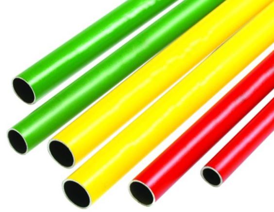 TUBO VERNICIATO ROSSO LISCIO SENZA SALDATURA