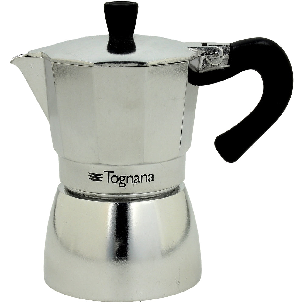 CAFFETTIERA IN ALLUMINIO CON MANICO ANTISCOTTATURA 2 TAZZE