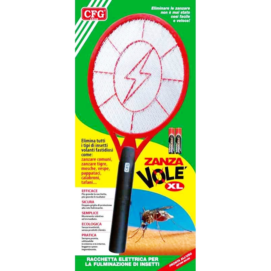RACCHETTA GRANDE ELIMINA INSETTI ZANZAVOLÉ XL